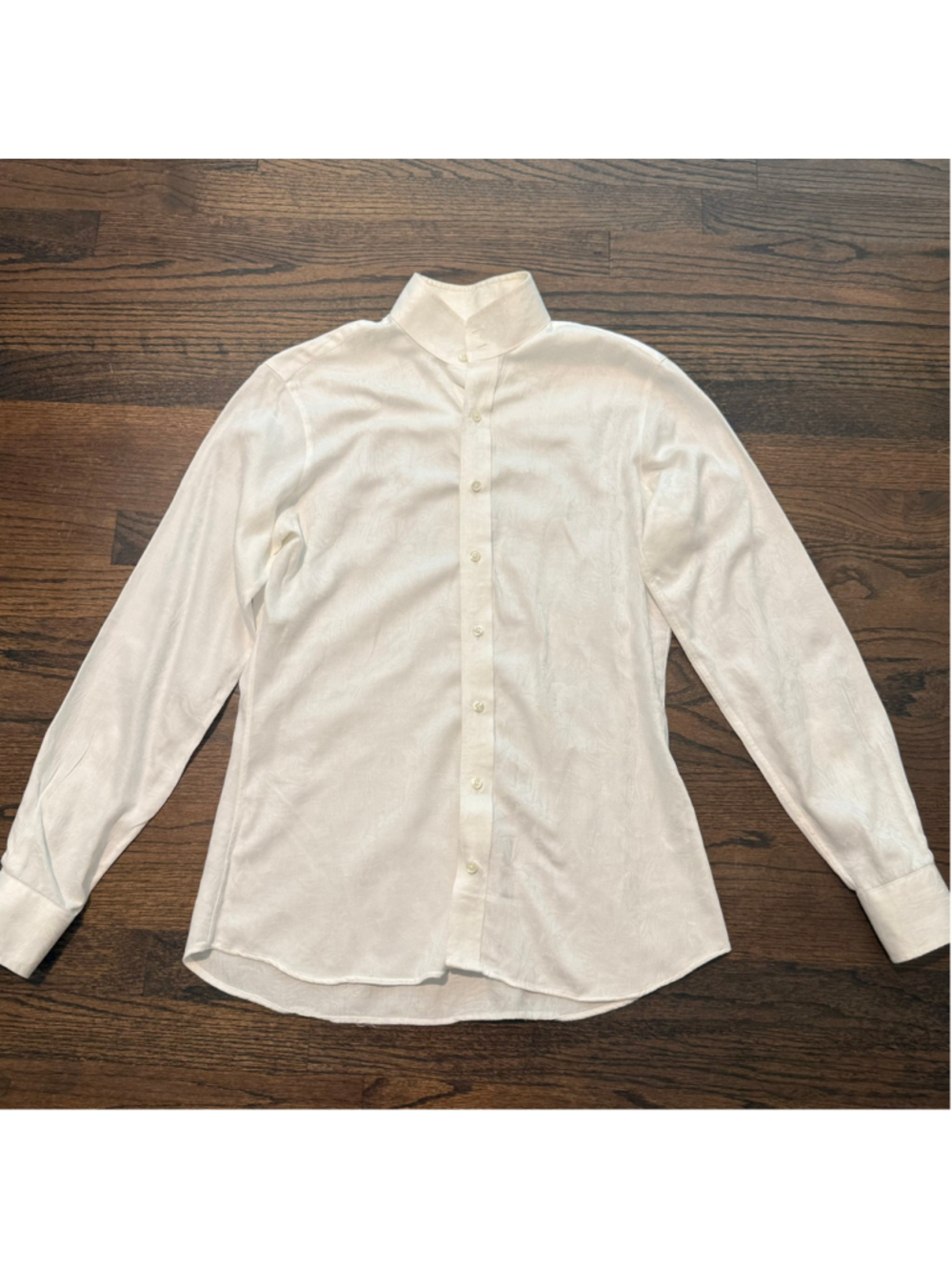 Essex Classics Women’s White Floral Long Sleeve Equestrian Button Down 36 Small